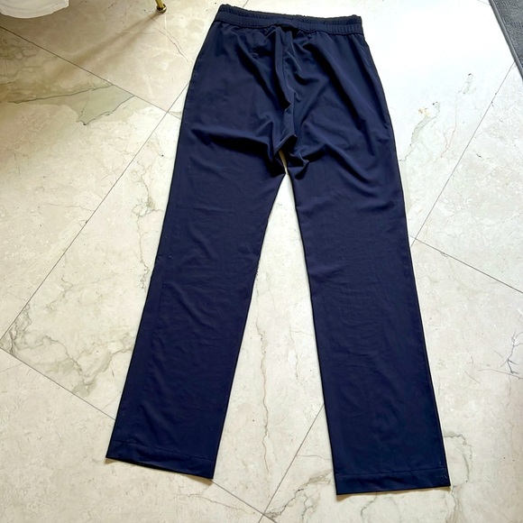James Perse- Navy flowy lightweight Japanese Poly fabric pull-on pant - Picture 7 of 8